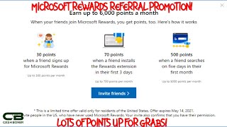 Microsoft Rewards Referral Promotion  Earn Up To 6000 Rewards Points per Month [upl. by Adirf]