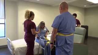 Physical Therapy Transfer Training  How To Transfer From Wheelchair To Bed [upl. by Poul22]