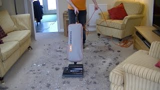 Vax VCU02 Commercial Upright Vacuum Cleaner Extreme Mess Test Demonstration [upl. by Materse]