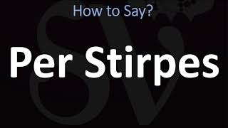 How to Pronounce Per Stirpes CORRECTLY [upl. by Cinamod]