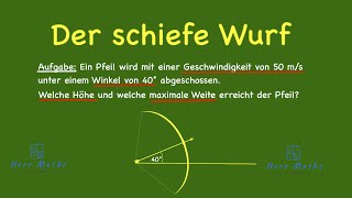 Physik Der schiefe Wurf [upl. by Attenev]