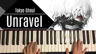 Tokyo Ghoul  Unravel Piano Tutorial Lesson [upl. by Namruht5]