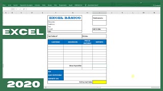 COMO HACER UNA FACTURA EN EXCEL PASO A PASO [upl. by Ianej421]