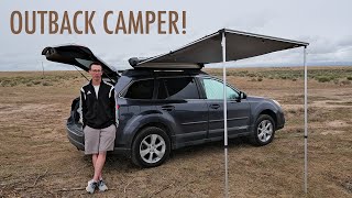 A Clever Subaru Outback Camping Setup SUV Camper Build [upl. by Lawton306]