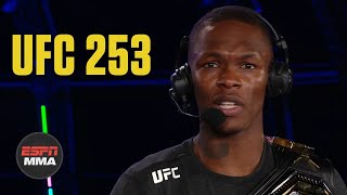 Israel Adesanya recaps win vs Paulo Costa  UFC 253 Post Show  ESPN MMA [upl. by Annayek]