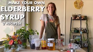 How to Make Your Own Elderberry Syrup 2 Recipes [upl. by Tadio]