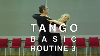 How to Dance Tango  Basic Routine 3 [upl. by Nosnirb]