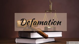 Defamation  Law of Torts  Easy way  in Hindi [upl. by Madai]