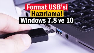 Format USB si Hazırlama  Windows 7 8 10 [upl. by Eliga]