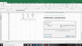 CUARTIL DECIL Y PERCENTIL EN EXCEL [upl. by Edals]