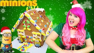 Decorating Minions Gingerbread House  DIY Christmas Cookie House Kit  KiMMi THE CLOWN [upl. by Loris]