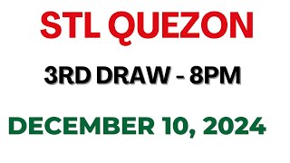 STL Quezon 3rd draw result today live 10 December 2024 [upl. by Rramahs]