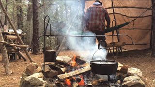 CAMP COOKING  Dutch Oven Beef Stew  Cast Iron Wednesday [upl. by Nwadrebma]