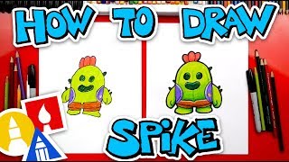 How To Draw Spike From Brawl Stars [upl. by Fesoj]