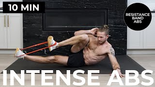 10 Min Resistance Band Ab Workout  NO REPEATS Strong Toned Abs [upl. by Okihsoy]