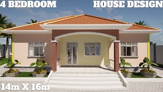 House Design 4 Bedroom Bungalow  Exterior amp Interior Animation [upl. by Pitchford]