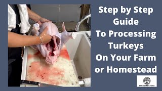 Turkey Processing  Step by Step How to Butcher A Pastured Turkey On Your Farm or Homestead [upl. by Yelad]