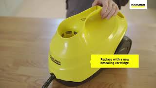 Karcher SC3 Steam Cleaner  Reset The Descaling Cartridge [upl. by Acisse]