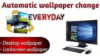 Automatic change wallpaper Everyday  laptop   Hindi [upl. by Enilekcaj]