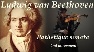 Beethovens PATHETIQUE SONATA 2nd movement  Violin amp Piano [upl. by Poul]