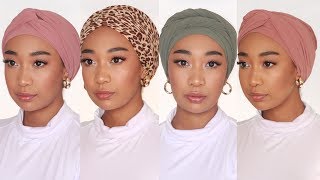 4 Easy Turban  Headwrap Tutorial NO PINS  Shes Mishka  South African Youtuber [upl. by Irtemed]