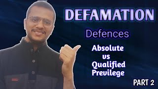 Defamation Part 2  Law of Torts Defences to defamation in tort law Judiciary clat Full detail [upl. by Freiman]