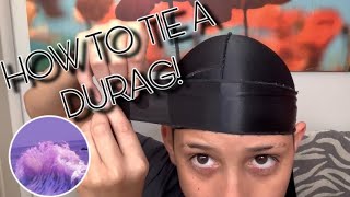 How to tie a durag first tutorial [upl. by Ahcire]