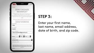 Caesars Rewards mobile app How to Signup [upl. by Christina]