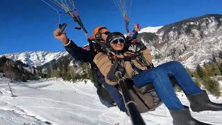 snowfall fly Solang valley Manali [upl. by Uranie]