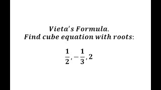 Introduction to Vietas Formula Cubic Equations Sum and Product of Roots [upl. by Ajroj]