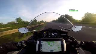 Kawasaki Ninja H2 SX SE Maximum Speed Autobahn [upl. by Yattirb]