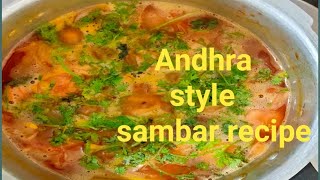 Andhra style sambar recipefor rice and idli [upl. by Ttenrag275]