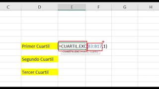 Calcular Cuartiles con Excel [upl. by Nerrej]