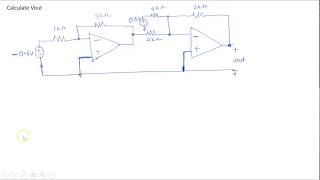 Example 1 Cascaded Op Amp circuit [upl. by Kelwunn532]