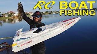 RC Boat Fishing for Big Bass Monster Mike [upl. by Minier575]