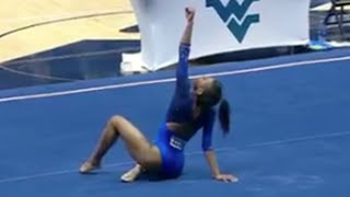 Nia Dennis  floor routine from the 2021 NCAA gymnastics regionals [upl. by Nevai144]