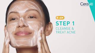 Simple Routine for Acne Prone Skin  Cerave [upl. by Irrol]