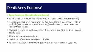 Deník Anny Frankové [upl. by Nosliw]