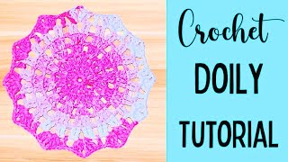 How to Crochet a Simple Doily  DIY Crochet Doilies [upl. by Hazel]