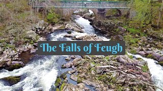 The Falls of Feugh  Waterfall Drone Footage  Banchory Aberdeenshire Scotland [upl. by Krause]