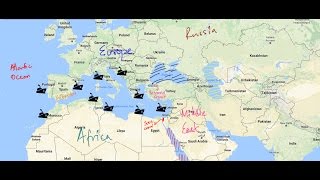 Countries and Trade Routes near Mediterranean Sea [upl. by Kissie]