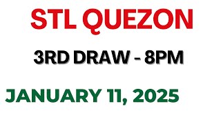 STL Quezon 3rd draw result today live 11 January 2025 [upl. by Jaella]