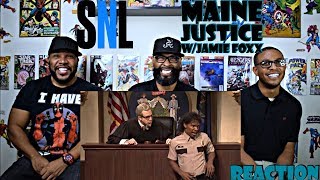 SNL  Maine Justice w Jamie Foxx Reaction [upl. by Anin]