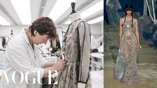 How a Dior Dress Is Made From Sketches to the Runway  Sketch to Dress  Vogue [upl. by Ynoble]