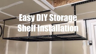 Easy DIY Overhead Storage Shelf Installation [upl. by Blockus]