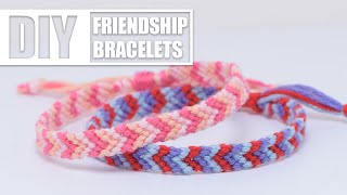 DIY Chevron Friendship Bracelets  Easy Tutorial for Beginners [upl. by Yendis]