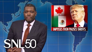 Weekend Update Trump Causes Tariff Confusion Elon Musks SpaceX Starship Explodes  SNL [upl. by Neelyar]