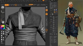 Shinobi  Game Character  Part 2  Cloth  MarvelousDesigner ZBrush [upl. by Shiroma]