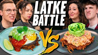 Who Can Make The BEST Latkes [upl. by Aerdnaed]