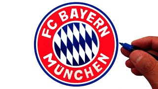 How to Draw the FC Bayern Munich Logo [upl. by Collayer]